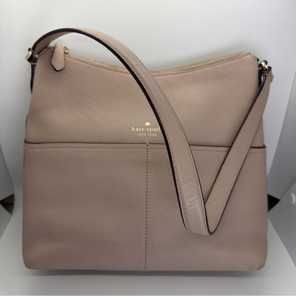 kate spade Handbags - Kate Spade Medium Leather Shoulder Bag Tan Neutral Beige